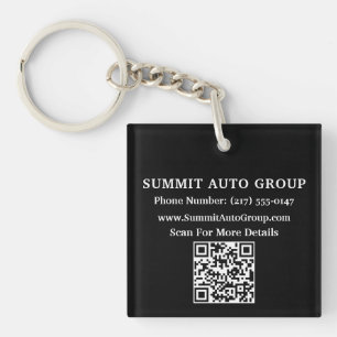Custom QR Code Car or Auto Dealer Promotional  Keychain