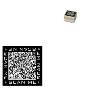 Custom QR Code Colour Rubber Stamp Example