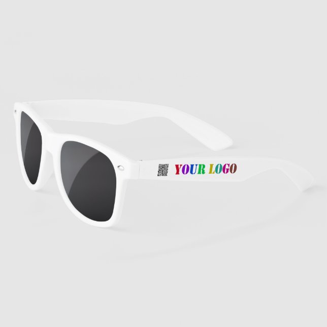 Custom QR Code Company Logo Promotional Sunglasses (Left)