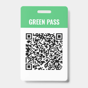 Custom Qr Code Covid Green Pass Badge