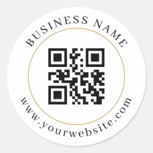 Custom QR Code Elegant Classic Round Sticker