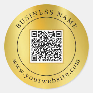 Custom QR Code Elegant Classic Round Sticker