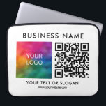 Custom QR Code Elegant Upload Business Logo Here Laptop Sleeve<br><div class="desc">Custom Business Company Corporate Logo Name Here QR Code Elegant Modern Promotional Electronics Bags / Tablet & Laptop Cases / Laptop Sleeves / Neoprene Laptop Sleeve 15 inch.</div>