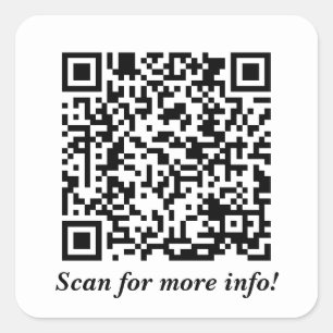 Custom QR Code Generator Website Square Sticker