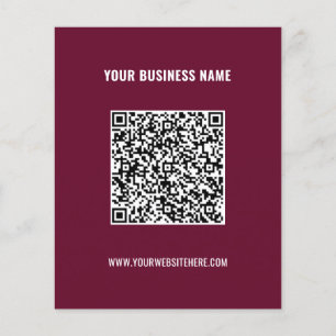 Custom QR Code Info and Text Flyer - Choose Colour