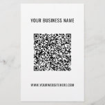 Custom QR Code Info Name Website Promotional Flyer<br><div class="desc">Your QR Code and Text Promotional Business Personalized Flyer - Add Your QR Code / Image or Logo / and Text / Information - Resize and move elements with customization tool. Choose / add your favourite background and text colours / font / size ! Good Luck - Be Happy :)...</div>