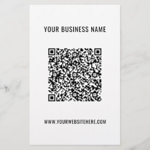 Custom QR Code Info Name Website Promotional Flyer