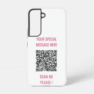 Custom QR Code Info Your Special Text Surprise Samsung Galaxy Case