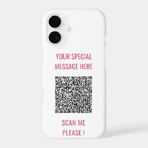 Custom QR Code iPhone Case Example Custom Text
