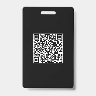 Custom QR Code Logo black solid minimalist Badge