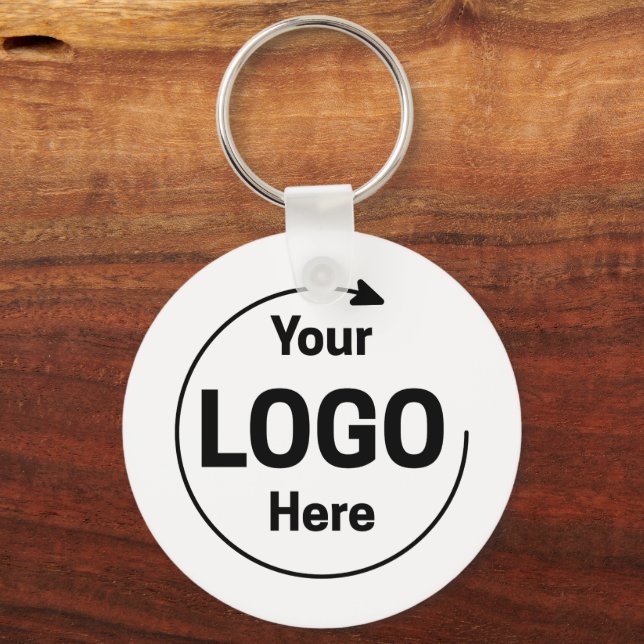 Custom QR Code Logo Business Keychain (Front)