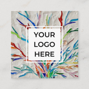 Custom QR Code Logo Square Business Card