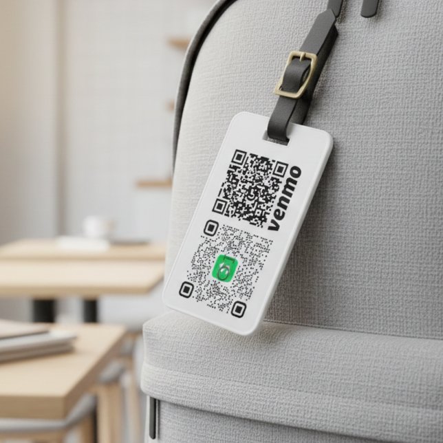 Custom QR Code Luggage Tag (Custom QR Code Luggage Tag)