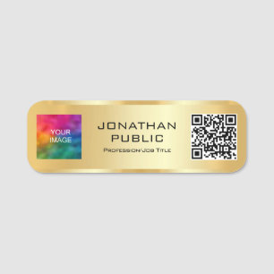 Custom QR Code Member Photo Or Company Logo Here Name Tag
