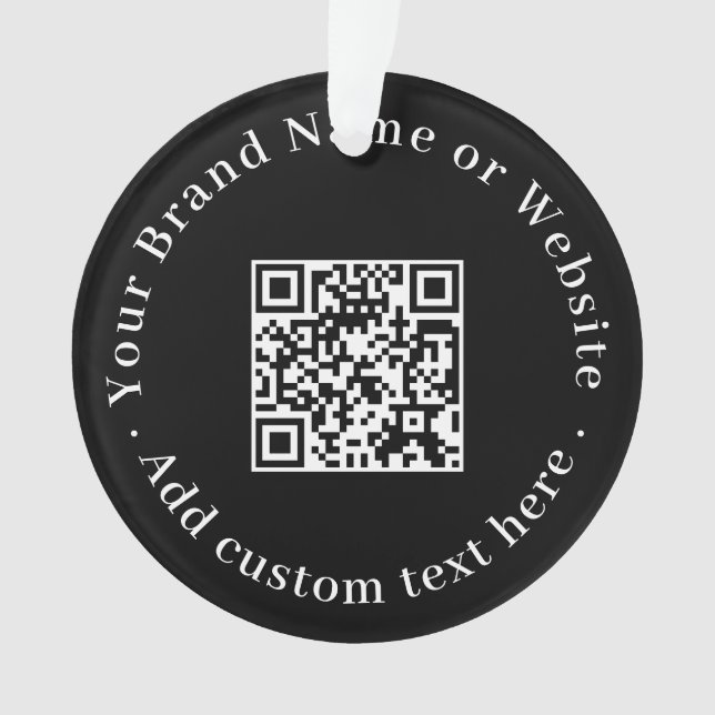 Custom QR Code Modern Business Promotional Design Ornament (Front)