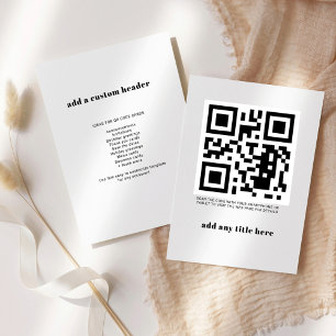 Custom QR Code Modern Trendy Card