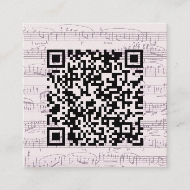Custom QR Code Music Notes Frame Wedding (Front)
