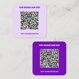 Custom QR Code Name Website Colours Business Card