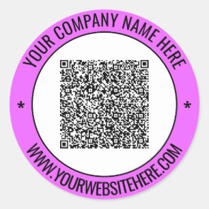Custom QR Code Name Website Colours Sticker