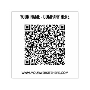 Custom QR Code Name Website Personalized Stamp