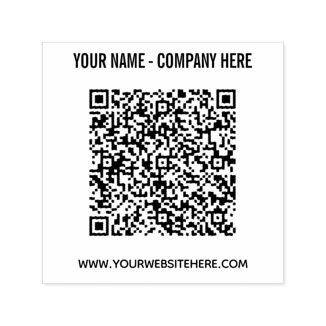 Custom QR Code Name Website Personalized Stamp (Design)