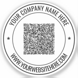 Custom QR Code Name Website Promotional Sticker 