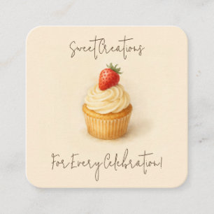 Custom QR Code Pastry Chef Business Card