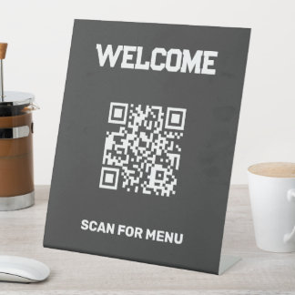 Custom QR Code Pedestal Sign