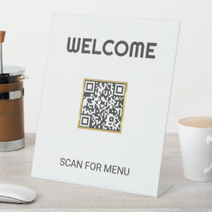 Custom QR Code Pedestal Sign