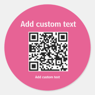 custom QR code personalize website Classic Round S Sticker