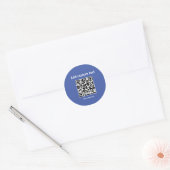 custom QR code personalize website Classic Round Sticker (Envelope)