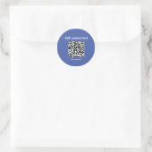 custom QR code personalize website Classic Round Sticker (Bag)