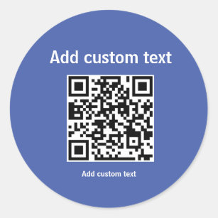 custom QR code personalize website Classic Round Sticker
