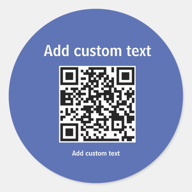 custom QR code personalize website Classic Round Sticker (Front)