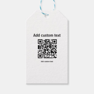 custom QR code personalized website Gift Tags