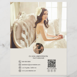 Custom QR Code Photo Social Media Business Flyer
