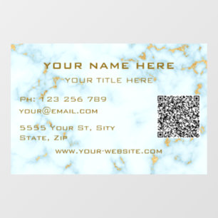 Custom QR Code Promotional Bustiness Window Cling