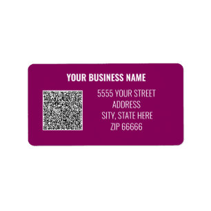 Custom QR Code Return Address Labels Template
