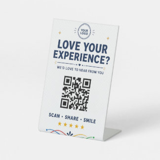 Custom QR Code Review Sign for Small Business