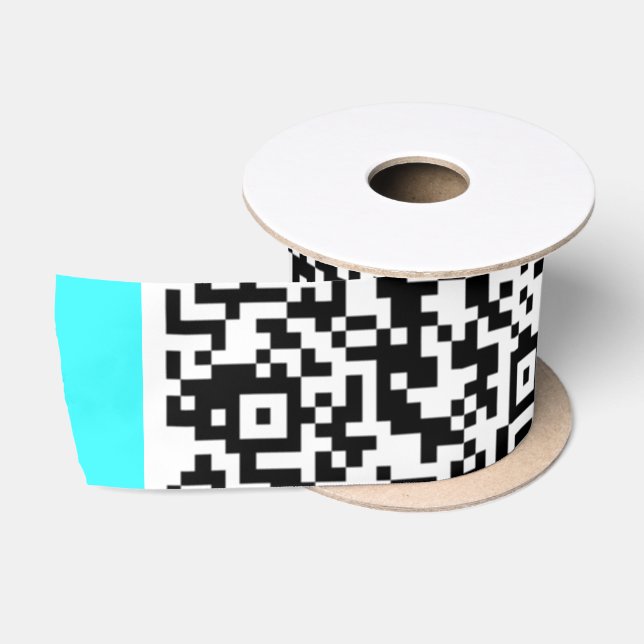 Custom QR Code Ribbon Design Your Own Satin Ribbon (Spool)