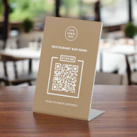 Custom QR Code Rustic Craft Business Menu