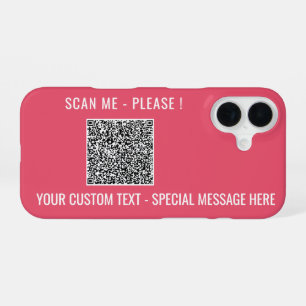 Custom QR Code Scan and Text iPhone Case