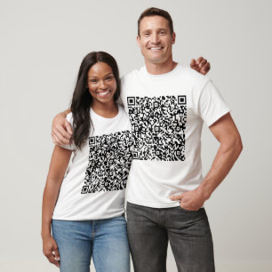 Custom QR Code Scan Info Fun Personalized T-Shirt