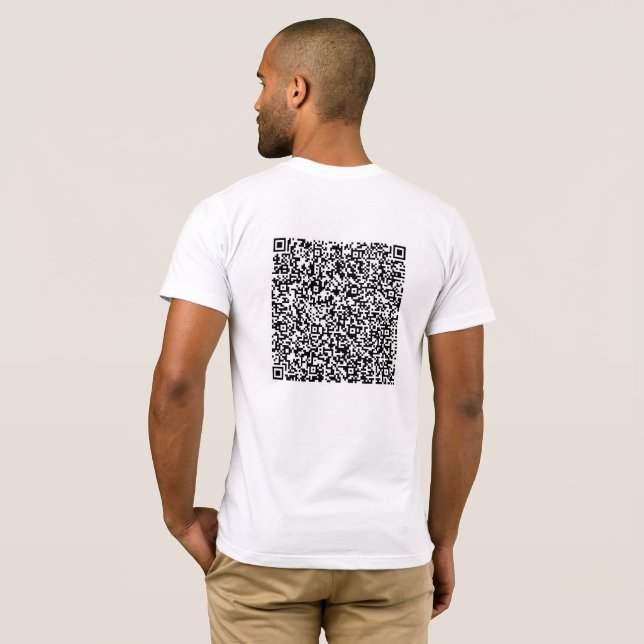 Custom QR Code Scan Info Funny Gift T-Shirt  (Back Full)