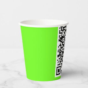 Custom QR Code Scan Info Paper Cups Your Colours