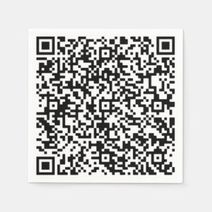 Custom QR Code Scan Info Personalized Napkins