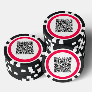 Custom QR Code Scan Info Personalized Poker Chips