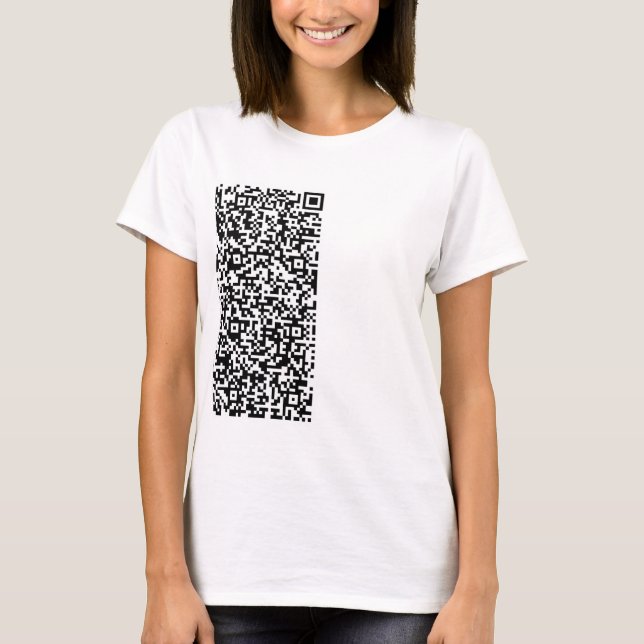 Custom QR Code Scan Info Personalized T-Shirt (Front)