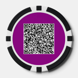 Custom QR Code Scan Info Poker Chips Choose Colour