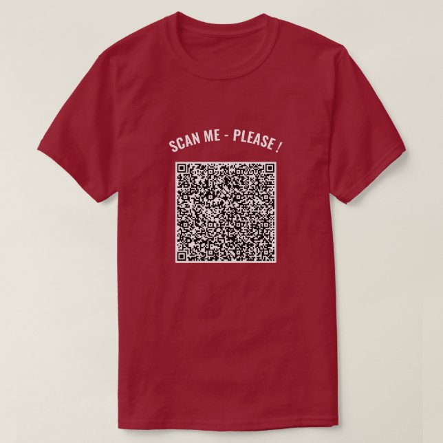 Custom QR Code Scan Info T-Shirt Personalized (Design Front)